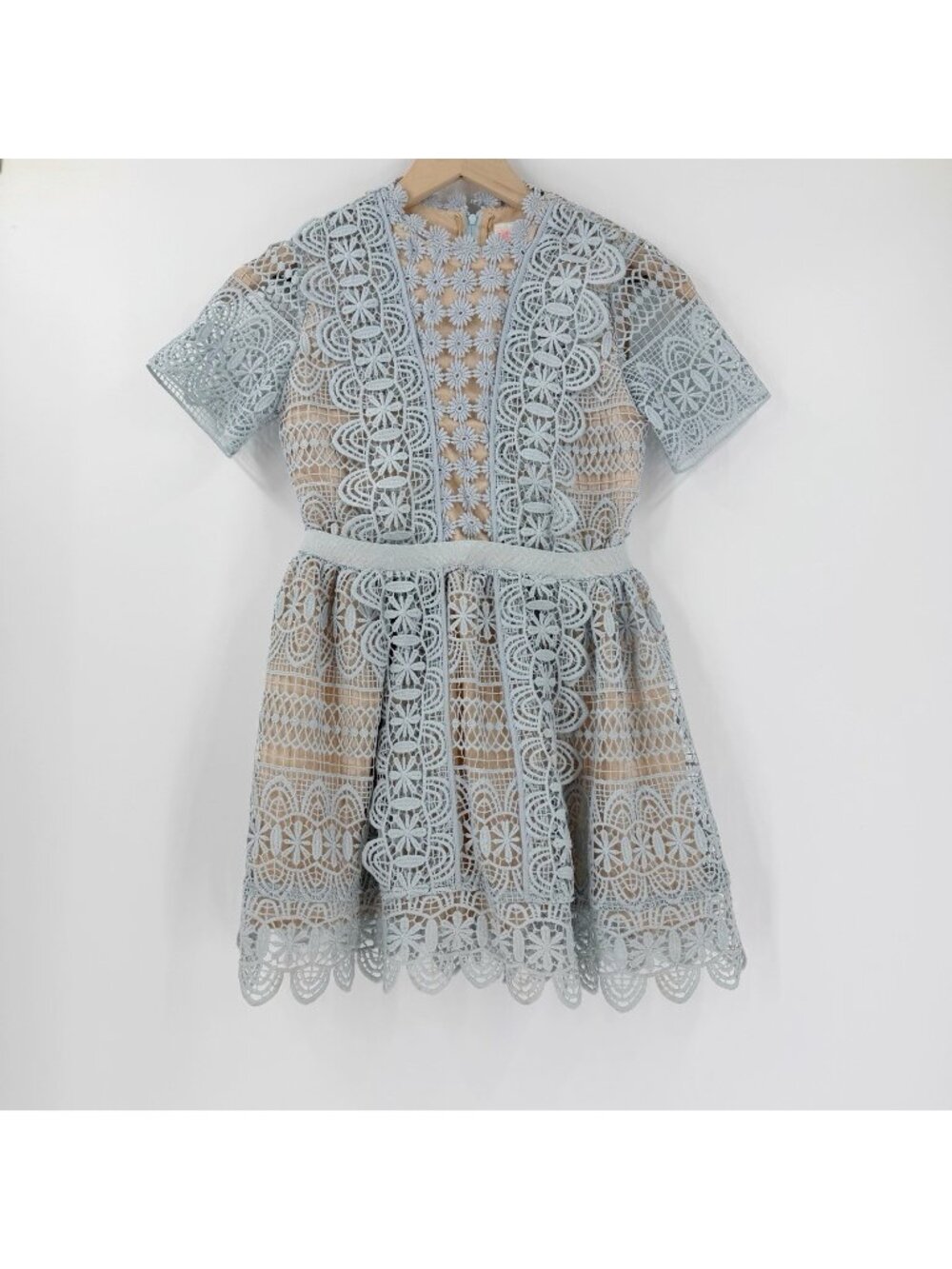 Marlo Blue Lace Dress Girls 10-11 Years Party Wedding Guest Event